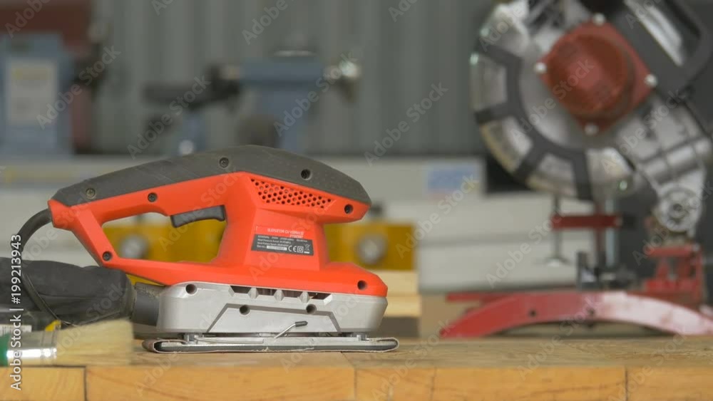 Sander in a workshop Sander in a workshop