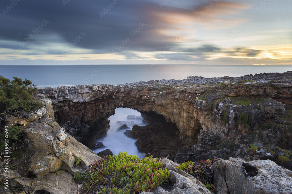 Boca do Inferno is an open cavern in the coast of Cascais (Porugal) - a touristic sightseeing spot