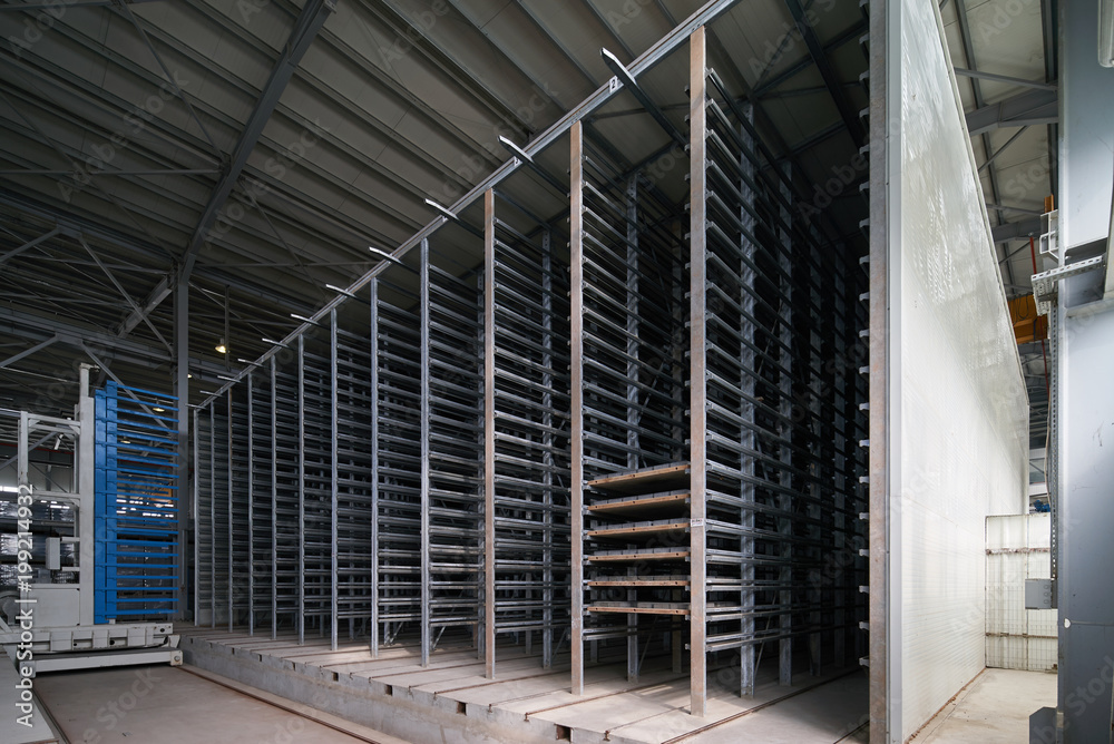 Fototapeta premium Storage hall or warehouse interior of factory 