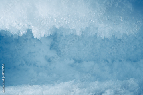 icy frost background in freezer photo
