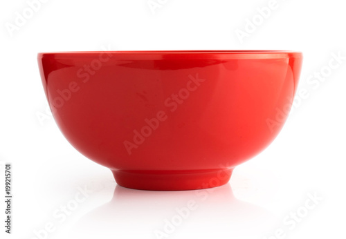 red bowl isolated on white
