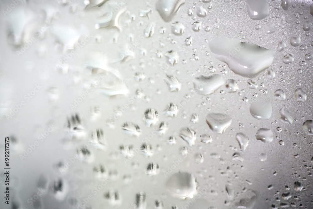 Abstract of water drops on glass Abstract of water drops on glass