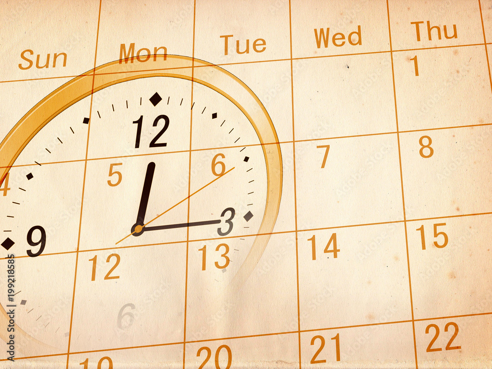 ビジネス カレンダー スケジュール 予定表 ルーペ Stock イラスト Adobe Stock