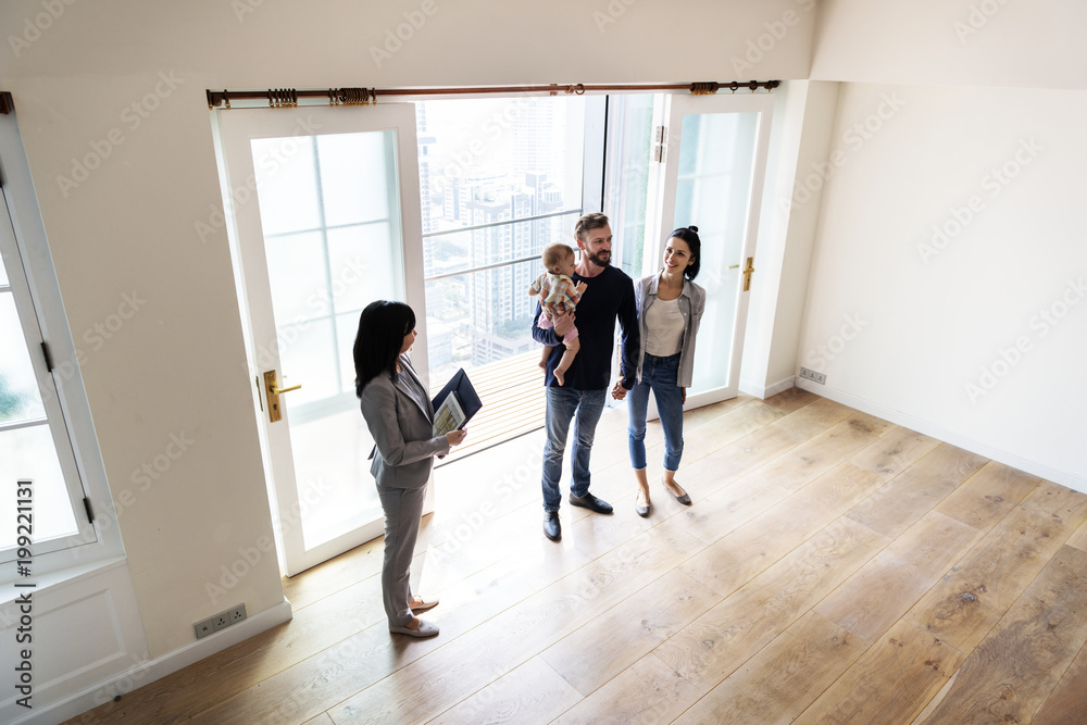 Family buying new house Family buying new house