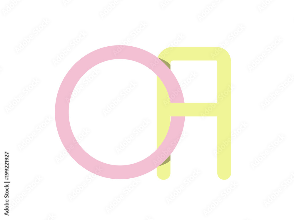 OA and AO Initial Logo for your startup venture OA and AO Initial Logo for your startup venture