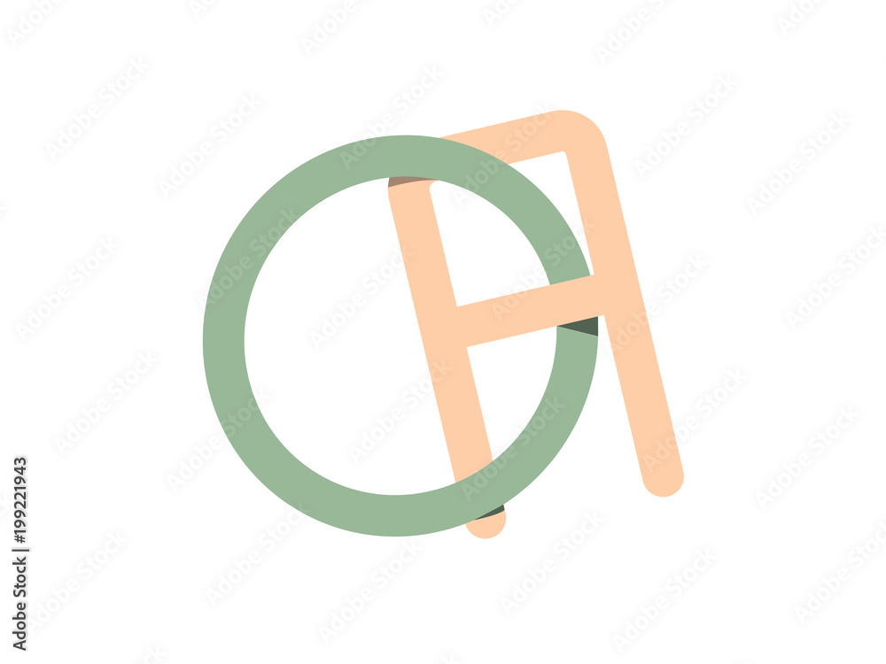 OA and AO Initial Logo for your startup venture OA and AO Initial Logo for your startup venture