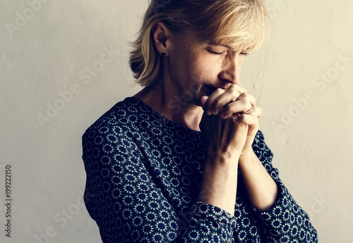 Photography Caucasian woman prayer faith in christianity religion