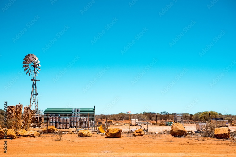 Old farm and Windmill in Western Australia Old farm and Windmill in Western Australia