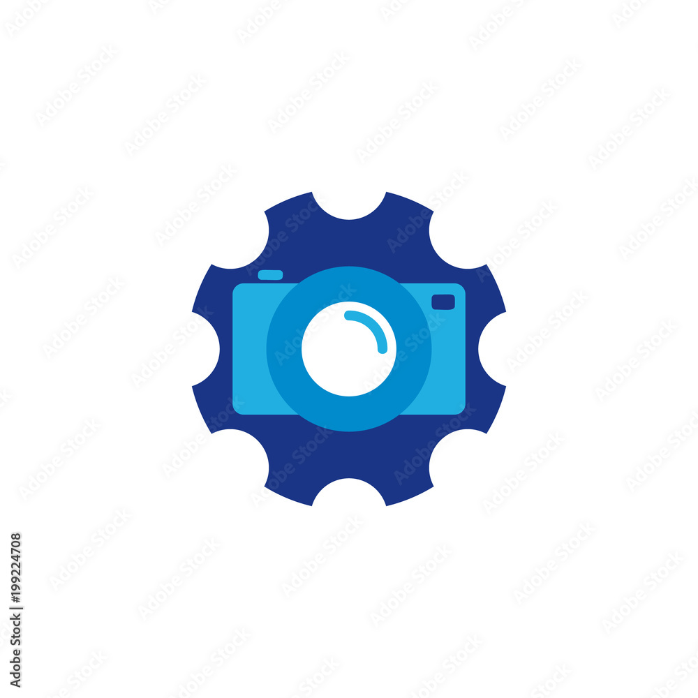 Obraz premium Camera Gear Logo Icon Design