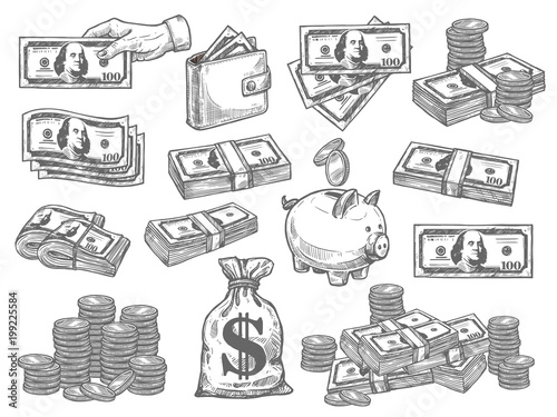 Vector set with money