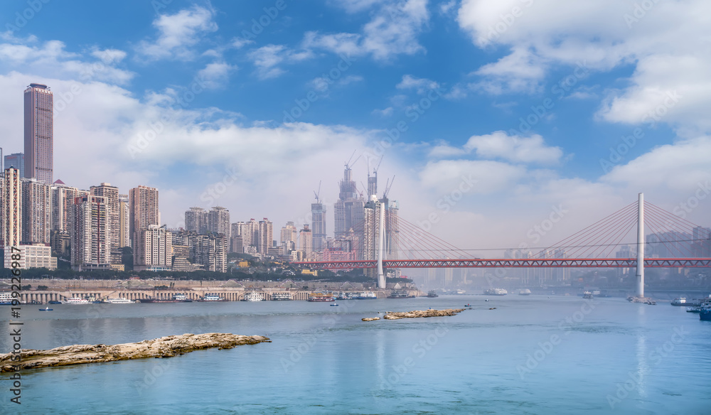 Skyline of urban architectural landscape in Chongqing