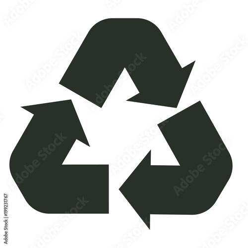 recycle icon on white background. recycle sign. flat style. reuse symbol.