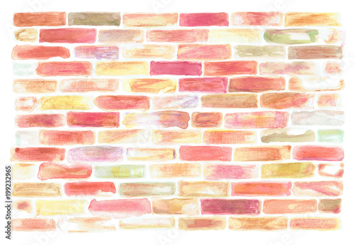 レンガ　手描き