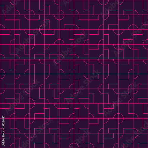 Abstract seamless pattern design with tiled geometric shapes