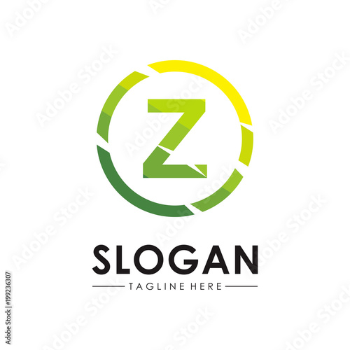 Free Download Vector of Z letter on circle logo template - GFXLoad