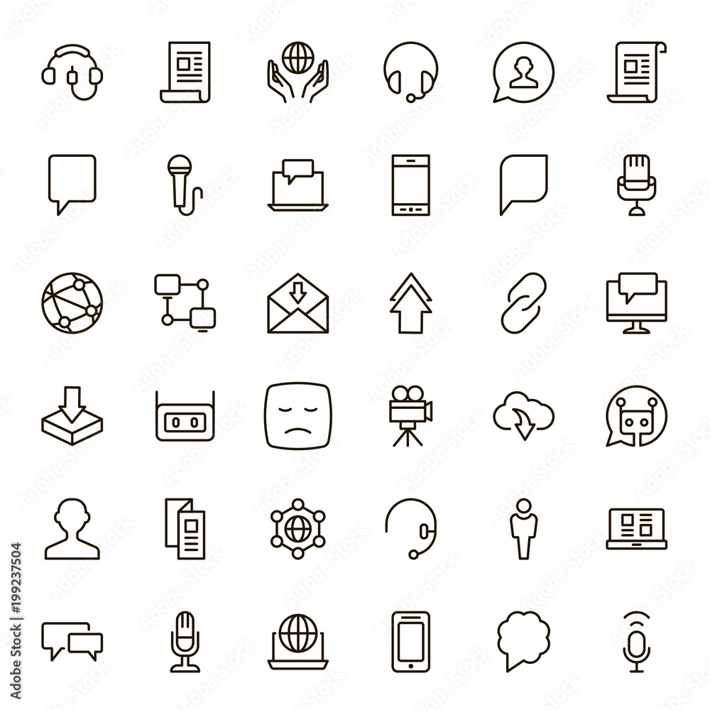Flat line icon