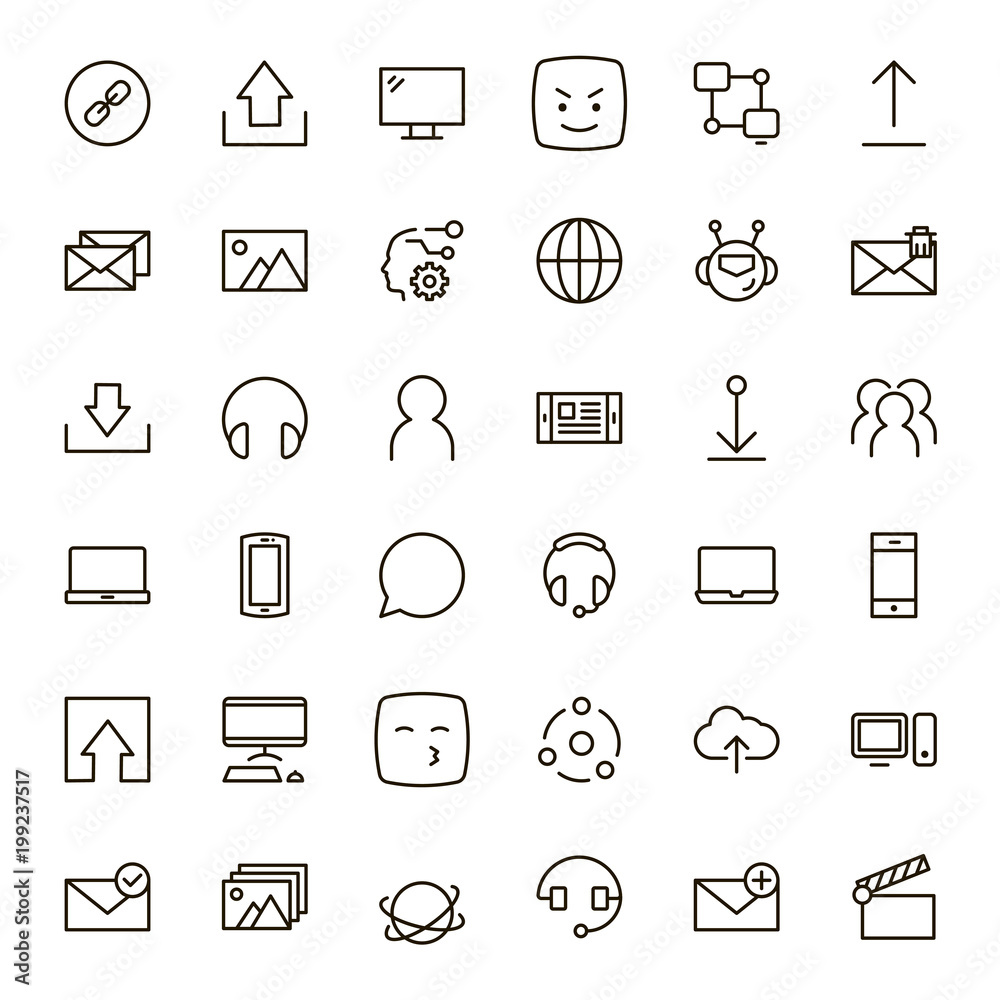 Flat line icon Flat line icon