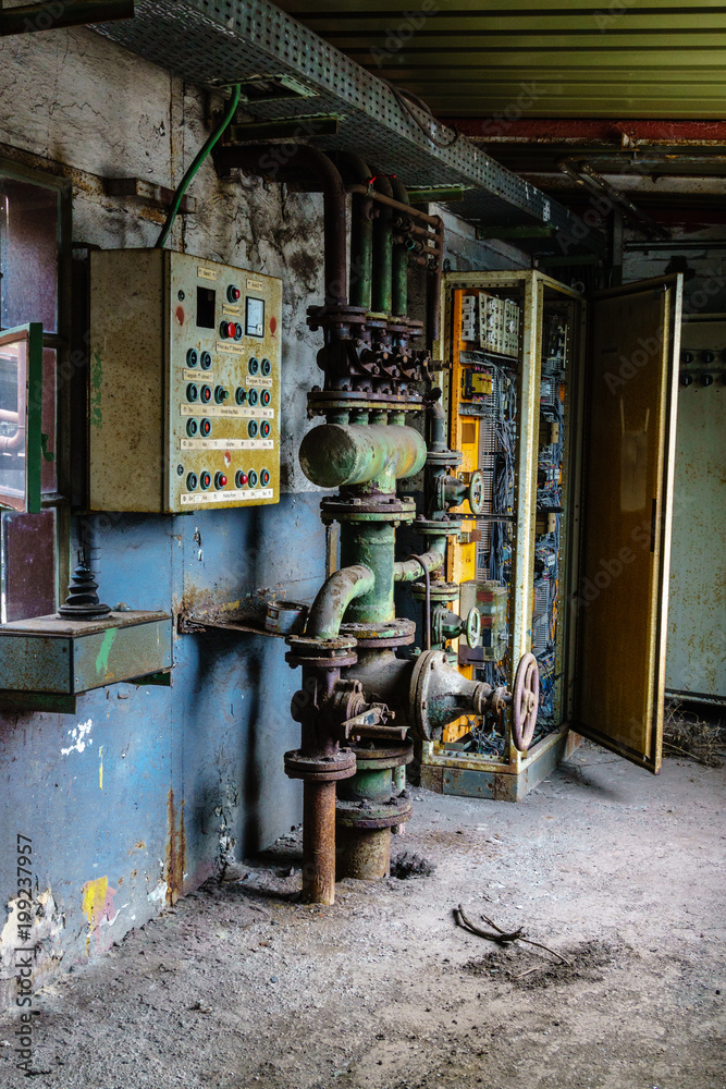 control room in an iron furnace