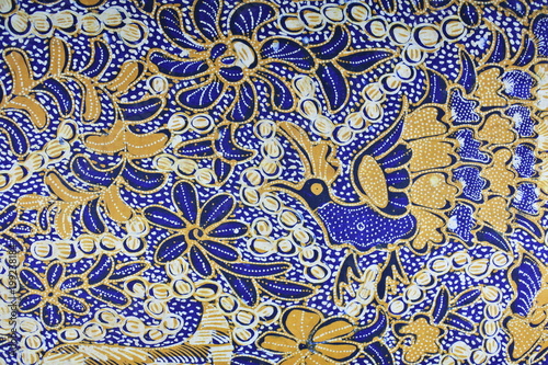 Indonesian batik fabric pattern. Vintage style 