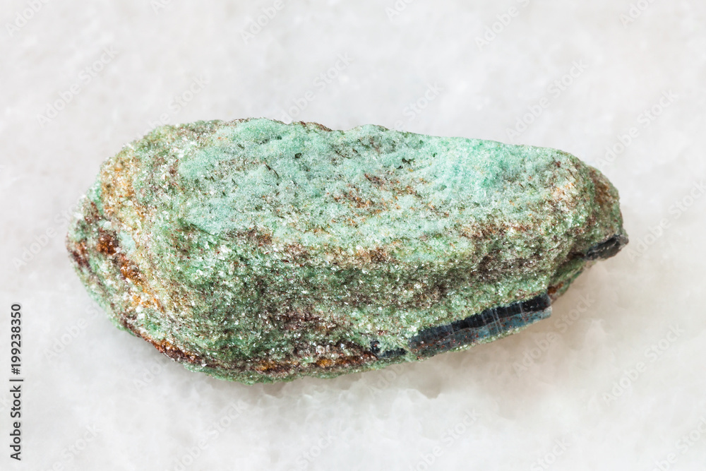 Paragonite stone on white Paragonite stone on white