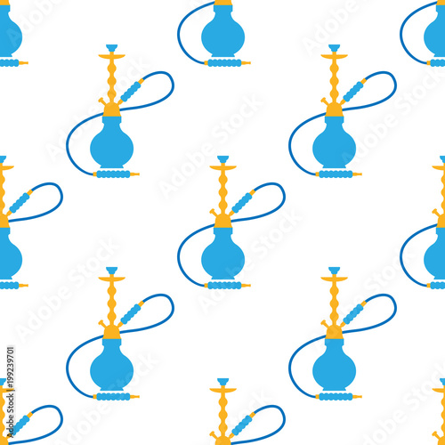 hookah, vector seamless pattern.
