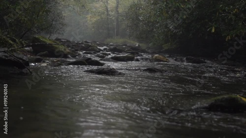 epic high speed shot of a mountain stream