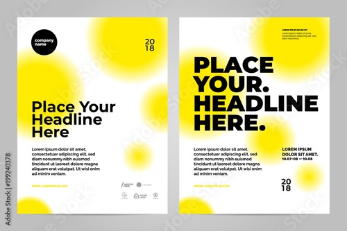 The minimalistic design of the poster. 2018 trend