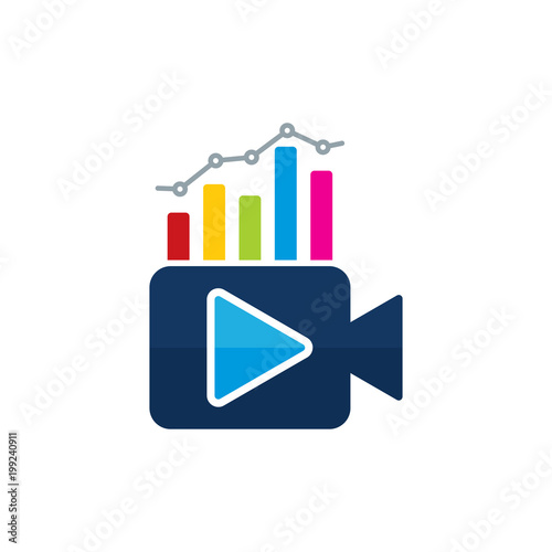 Video Analytic Logo Icon Design