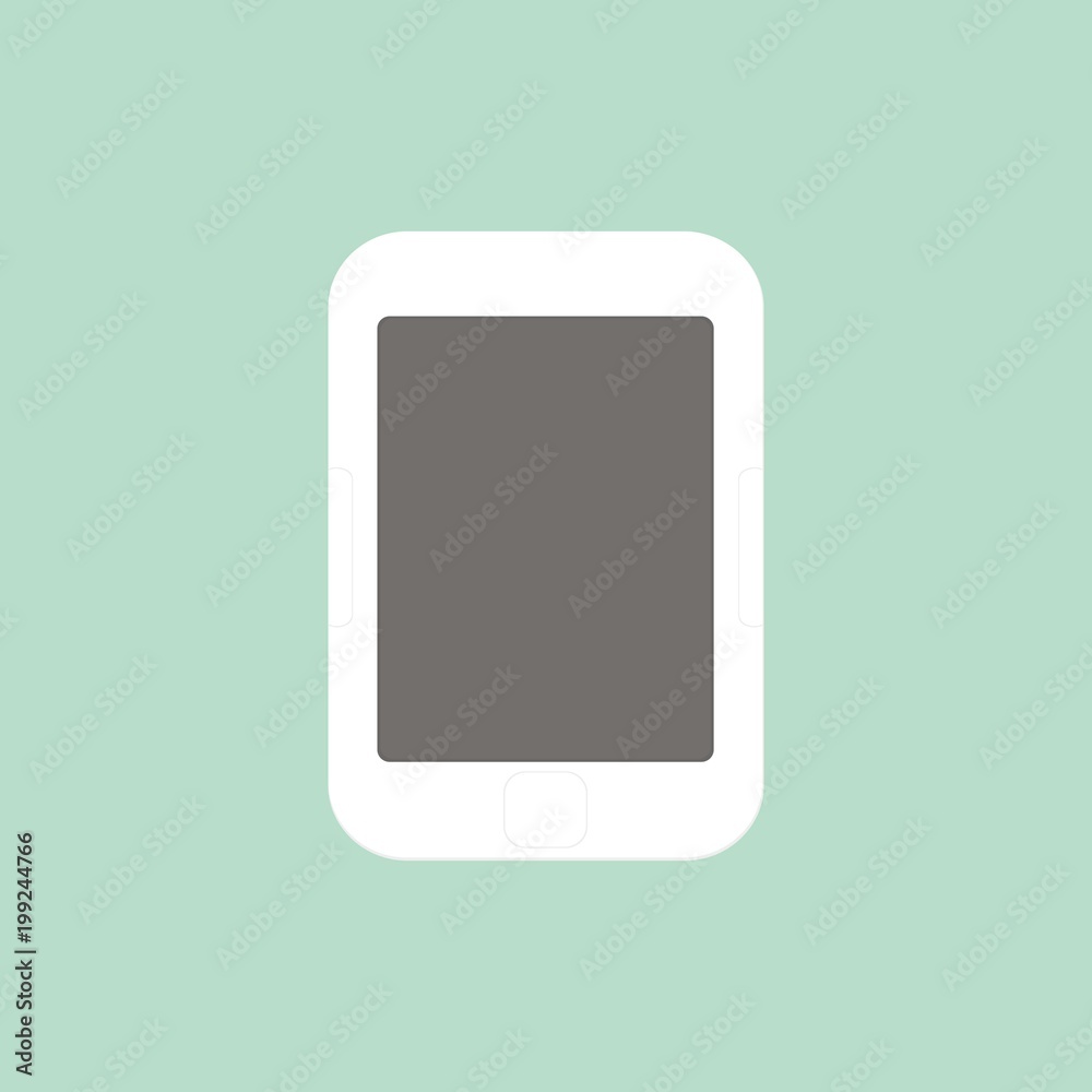 white e-book or tablet portable pad computer on a trendy turquoise background. Mock Up. Vector Illustration. Graphic design with blank screen. template. Realistic. white e-book or tablet portable pad computer on a trendy turquoise background. Mock Up. Vector Illustration. Graphic design with blank screen. template. Realistic.