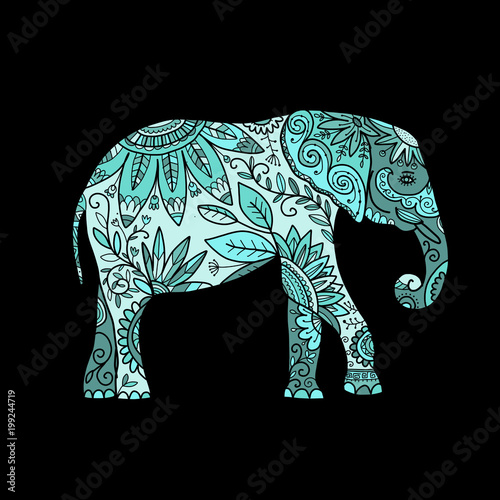 Elephant ornate, sketch for your design