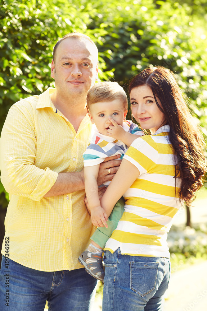 outdoor portrait of a happy family outdoor portrait of a happy family