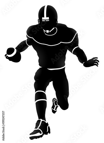 American Football Player Silhouette 