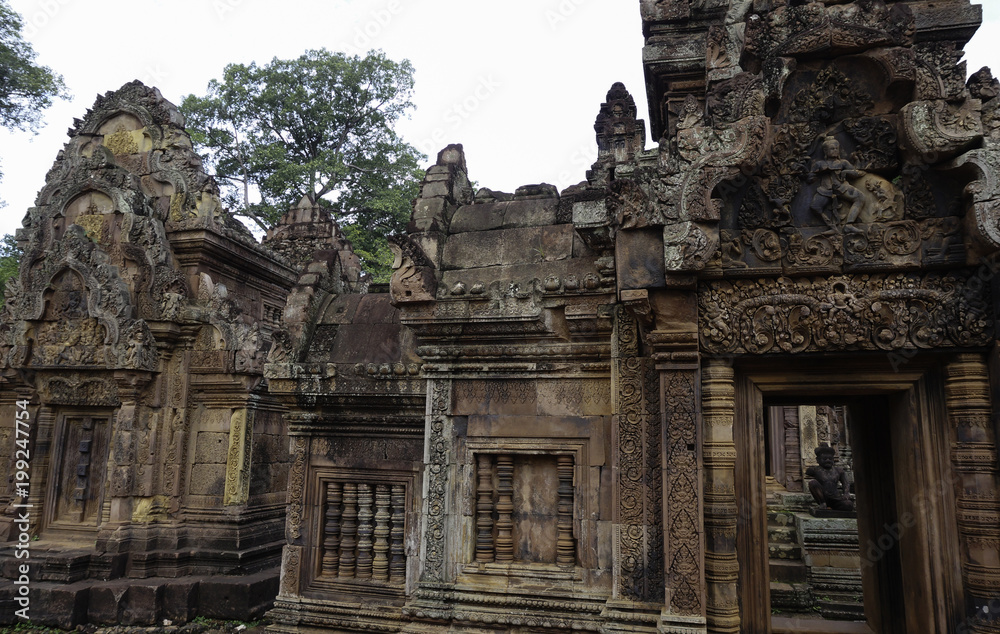 BANTEAY SREI, located in the area of Angkor, which is extremely popular with tourists, and have led to its being widely praised as a 