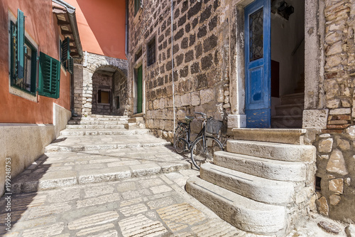 Bicycle on a side street in old town