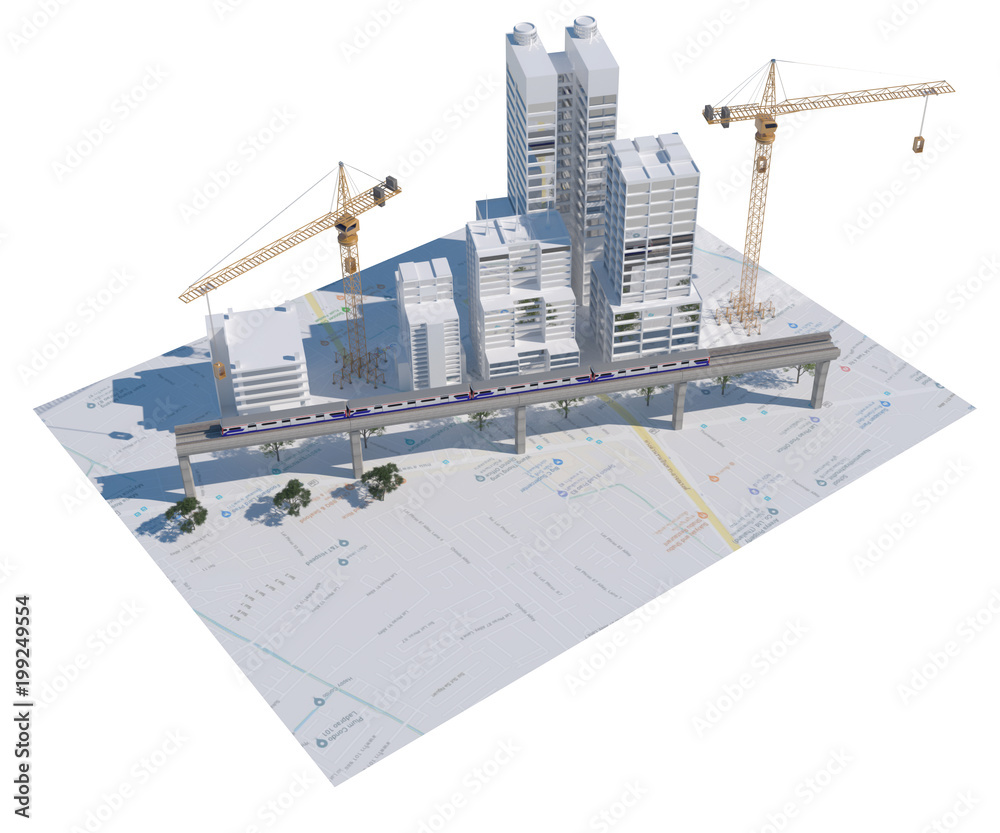 Obraz premium 3d city landscape