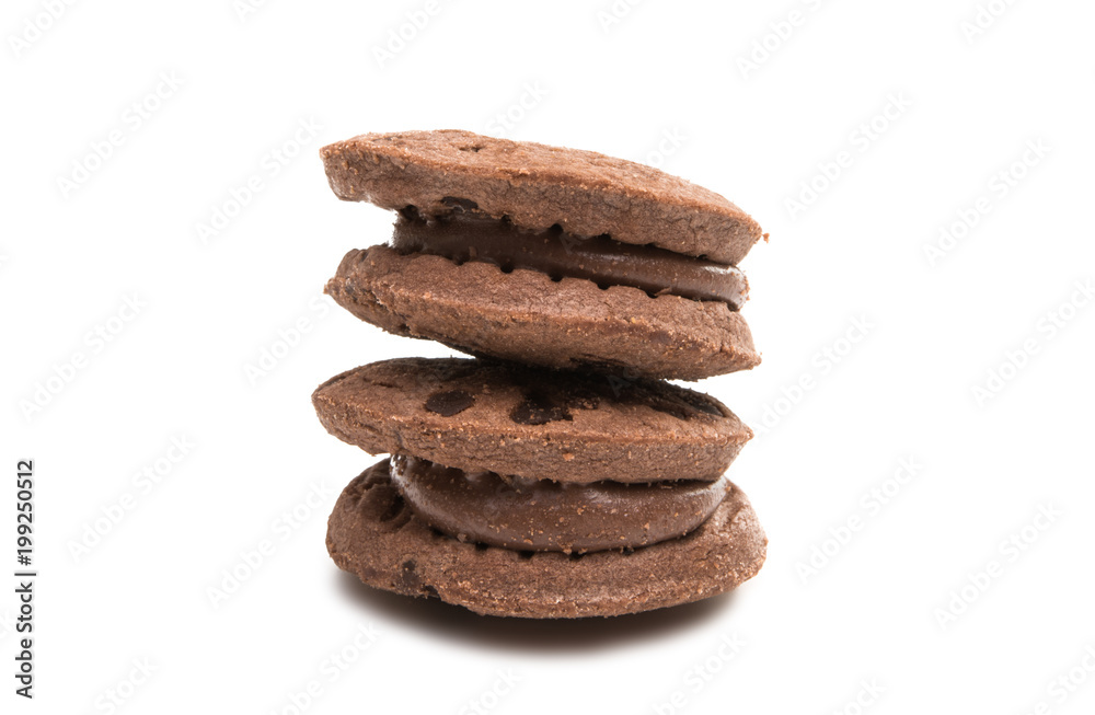 chocolate chip cookie with drops isolated chocolate chip cookie with drops isolated