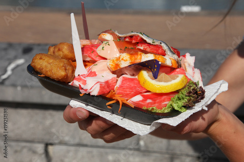 Street seafood in Ostende photo