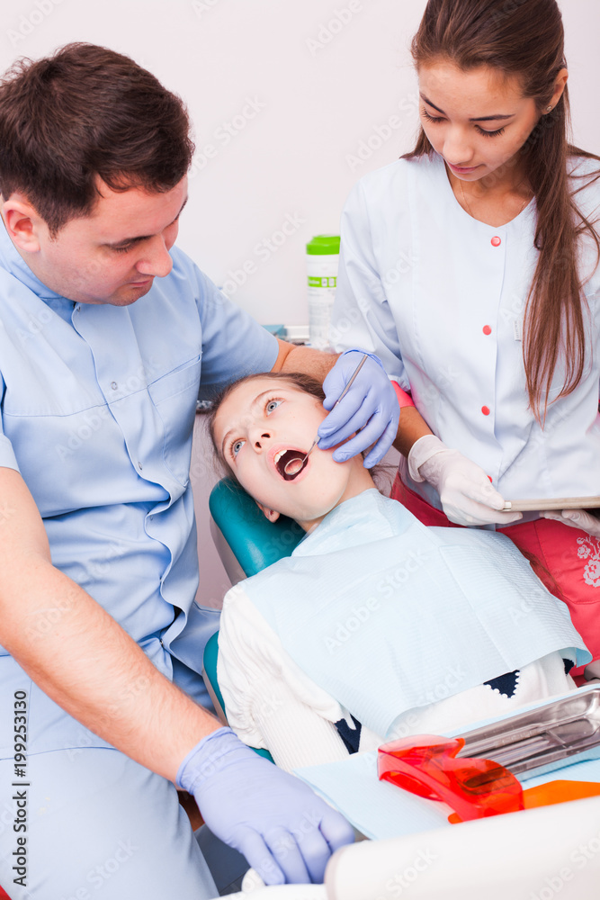 Teenager at the dental clinic Teenager at the dental clinic
