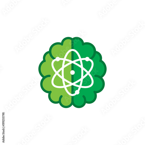 Atom Brain Logo Icon Design