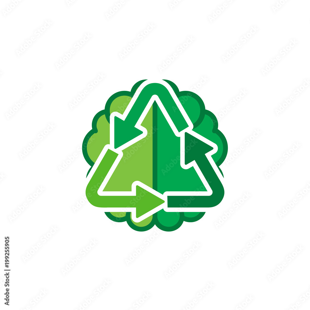 Recycle Brain Logo Icon Design