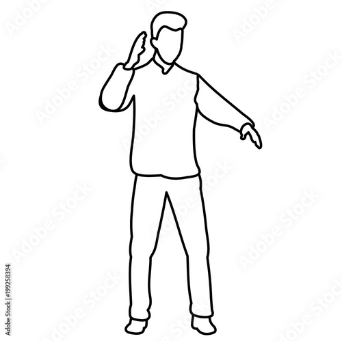  guy dancing on a white background
