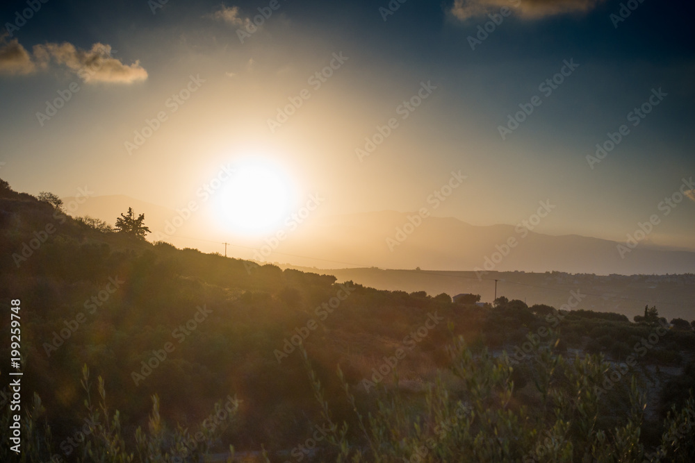 Silhouette of mountain range