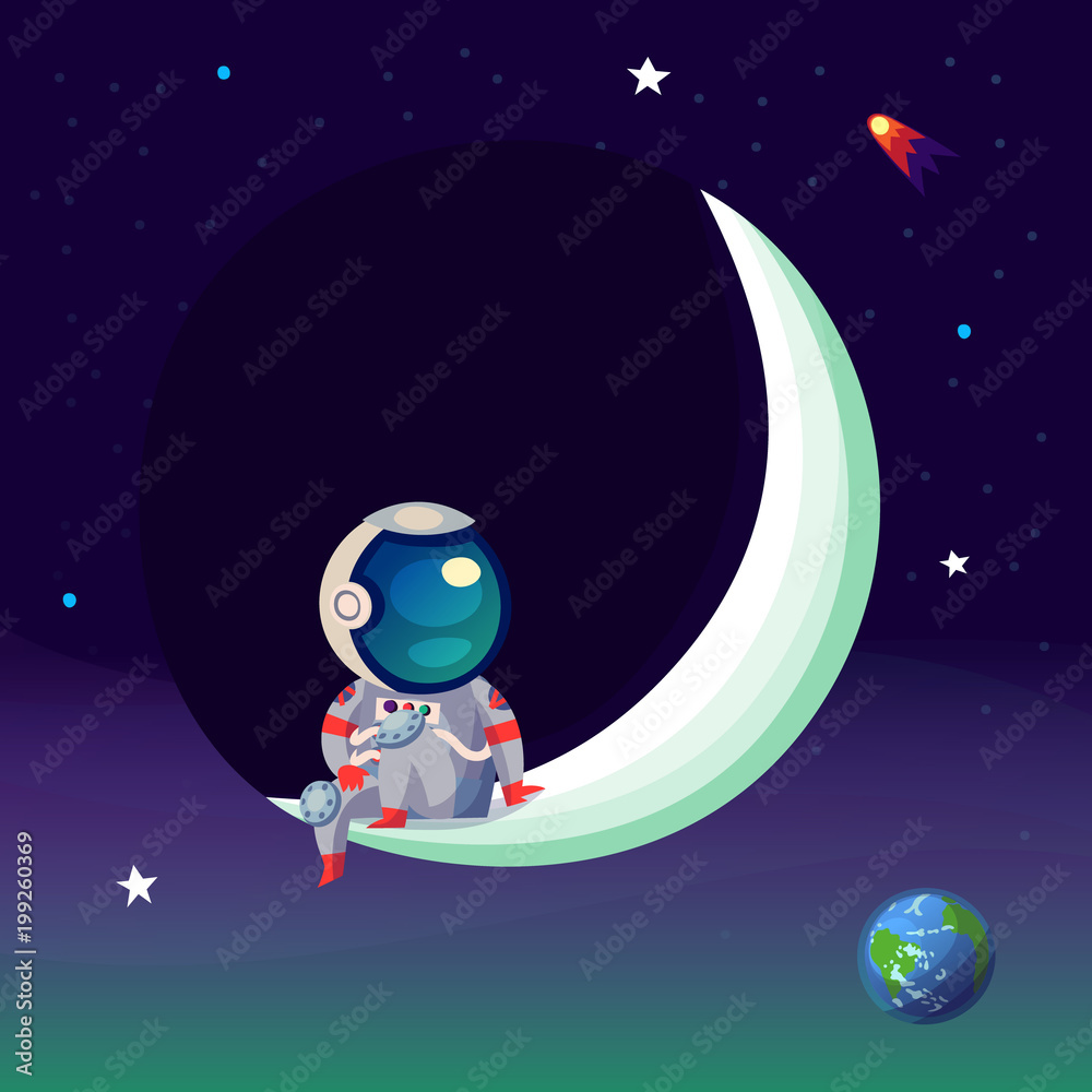 Astronaut in outer space Astronaut in outer space