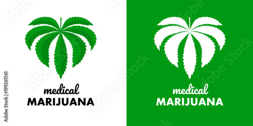 Marijuana or cannabis vector leaf