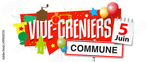 Vide-greniers (avec date et nom commune personnalisables)