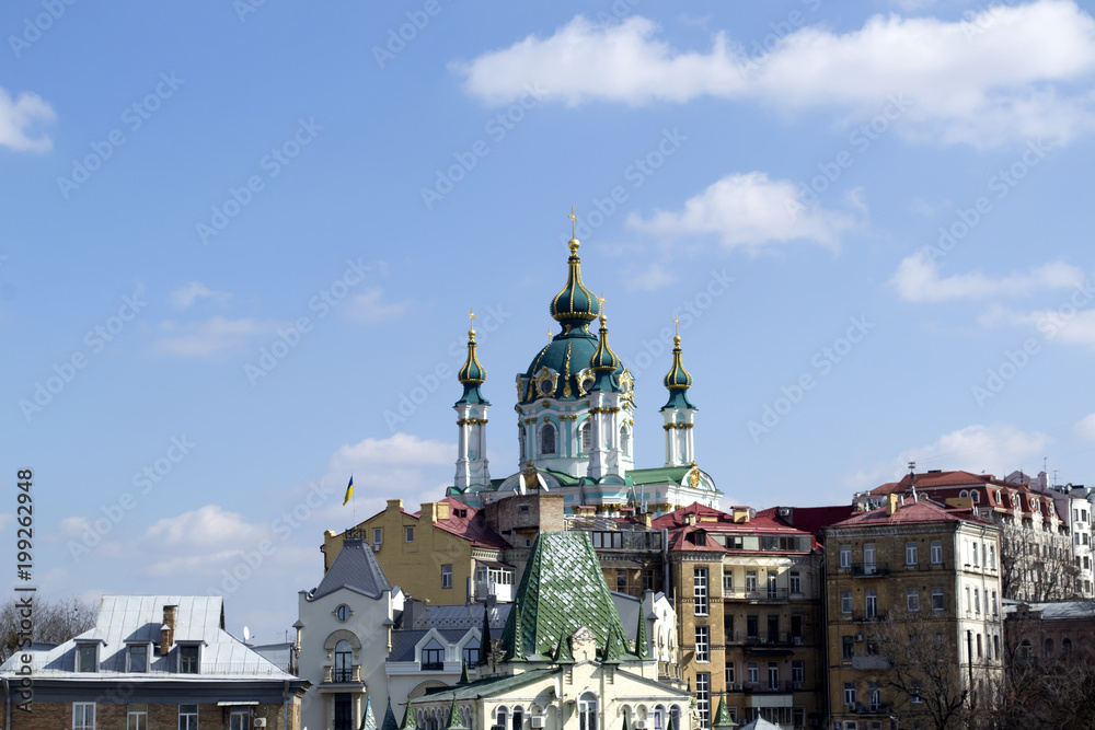 St. Andrew's church, Kiev, Ukraine. Historical building in baroque style. St. Andrew's church, Kiev, Ukraine. Historical building in baroque style.
