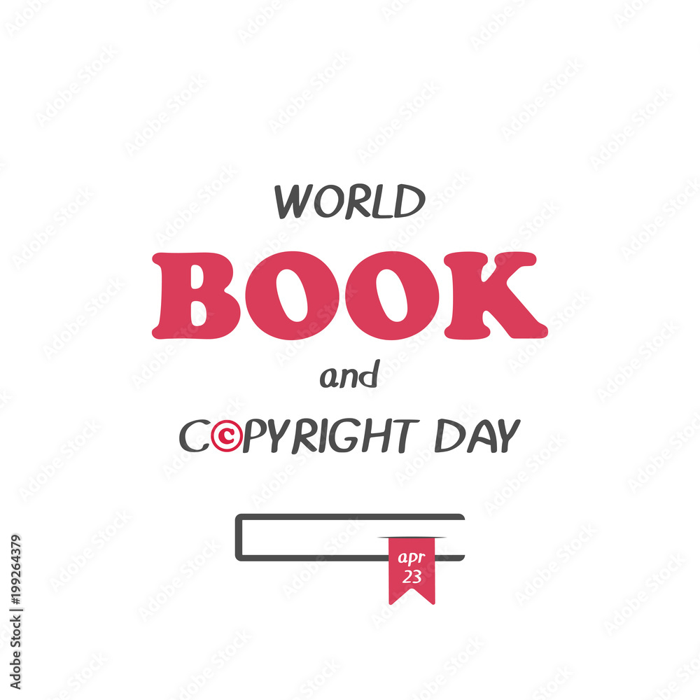 Hand drawn elegant modern lettering with book icon for World Book and Copyright Day isolated on white background. Vector illustration for Holiday Collection. Hand drawn elegant modern lettering with book icon for World Book and Copyright Day isolated on white background. Vector illustration for Holiday Collection.