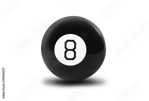 Magic billiard ball number eight