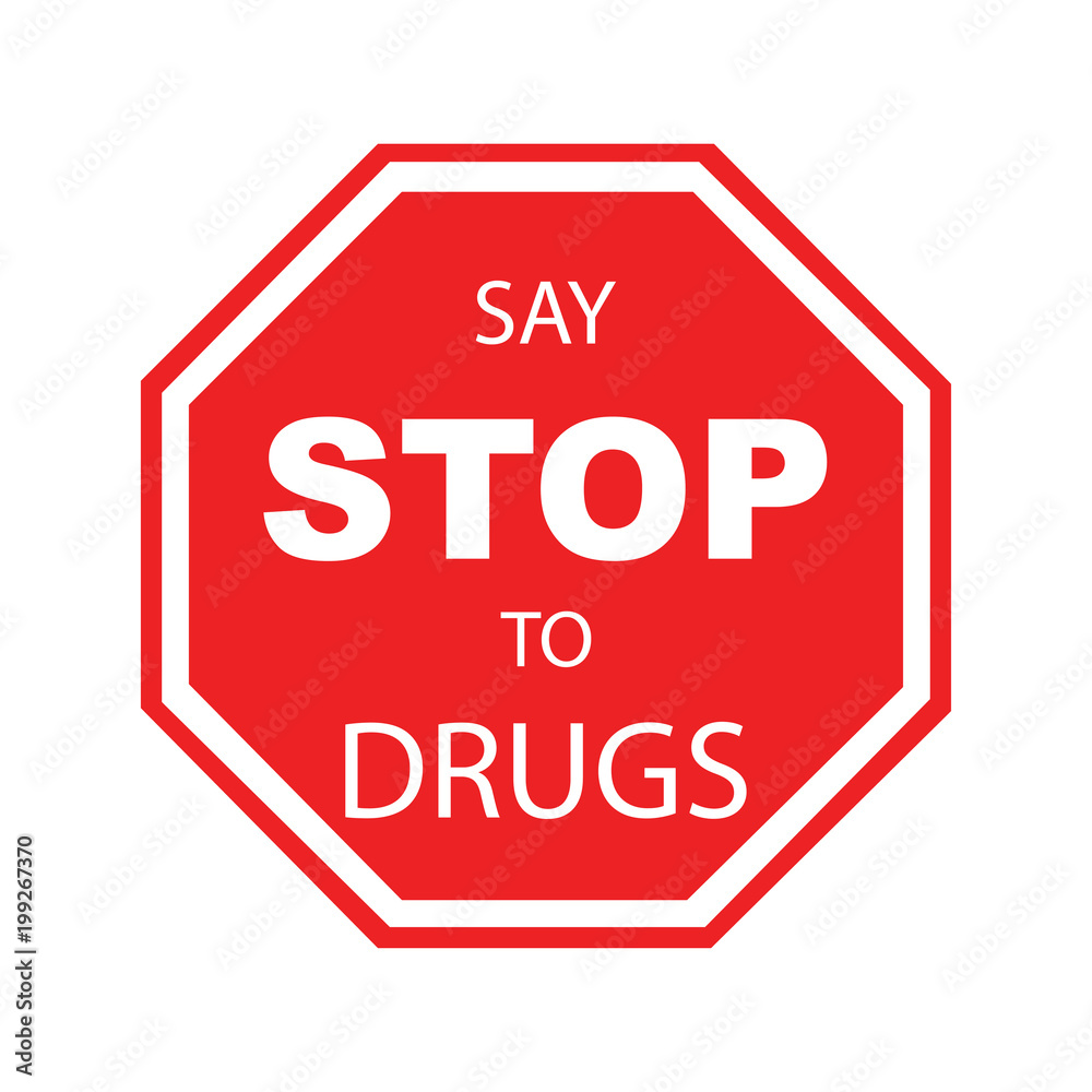 No drugs, smoking and alcohol sign. Vector illustration No drugs, smoking and alcohol sign. Vector illustration