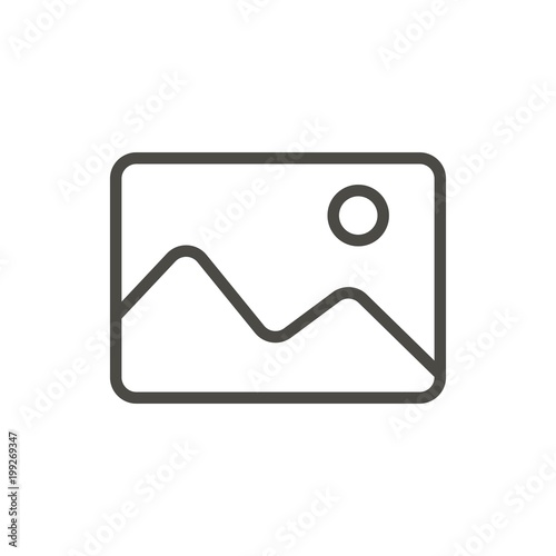 Add photo icon vector. Line image symbol.
